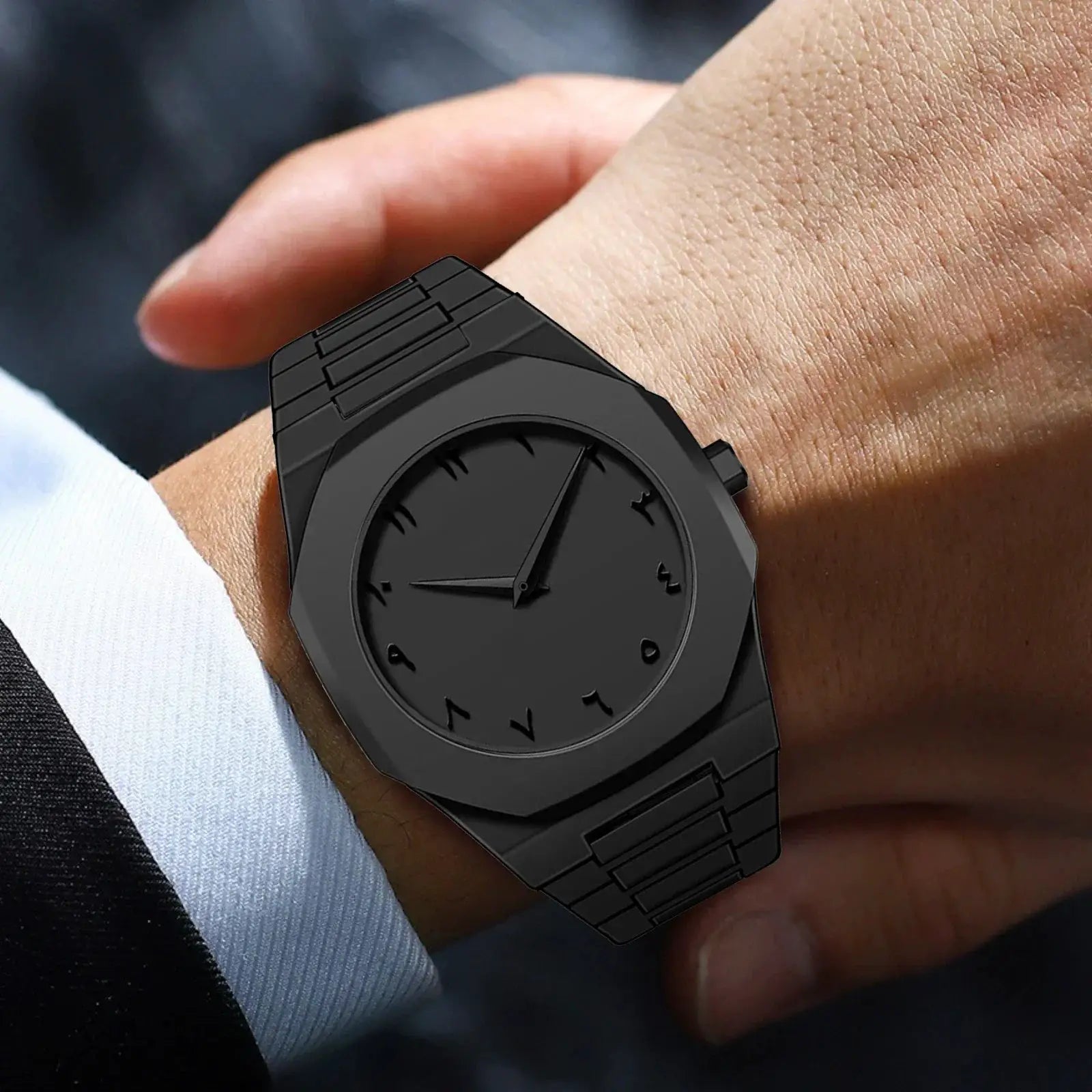 NovaTime Minimalist Quartz Watch For Men With Lightweight Plastic Strap Waterproof Durable Build And Classic Style