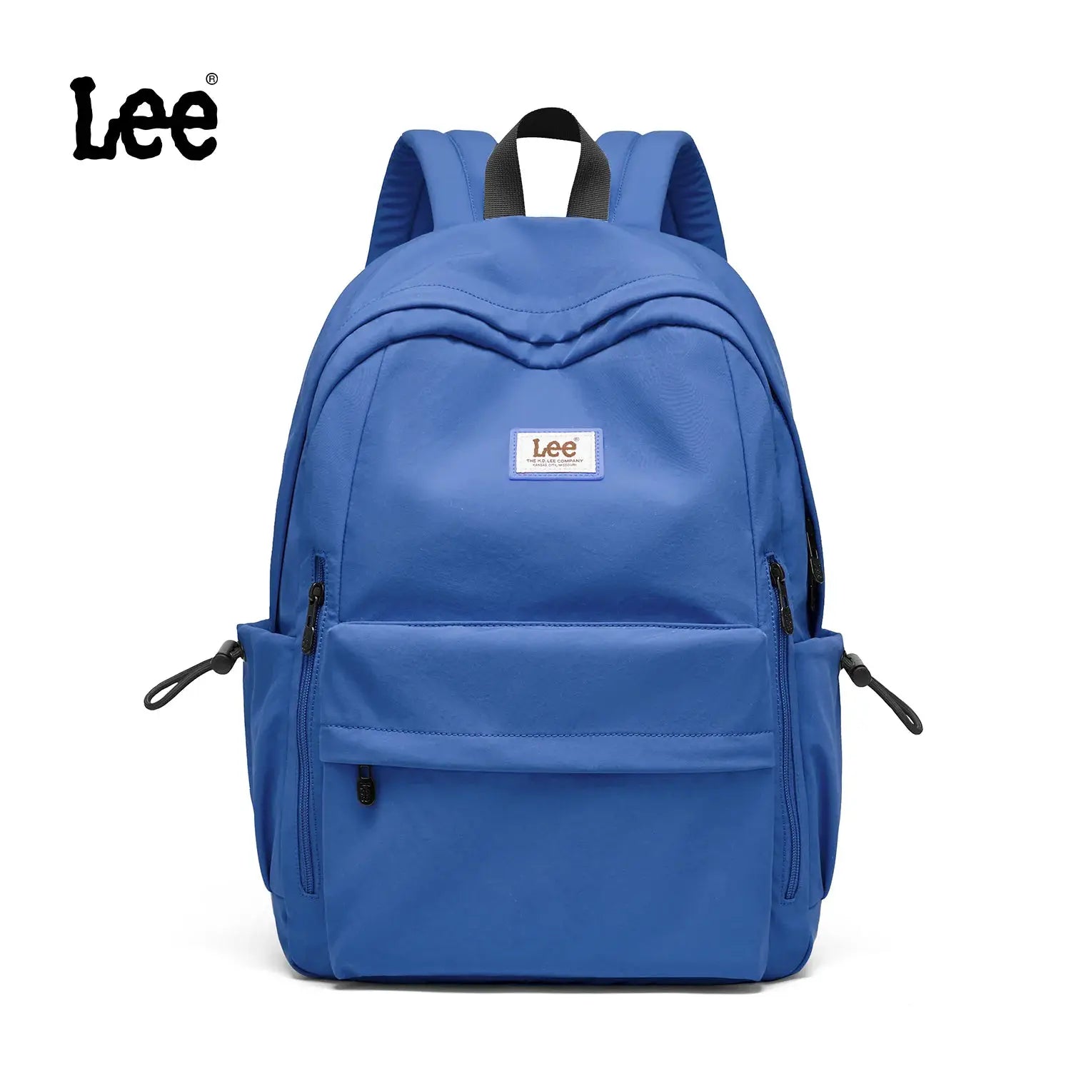 Lee blue lightweight 16-inch laptop backpack in Oxford fabric with front pocket and top handle