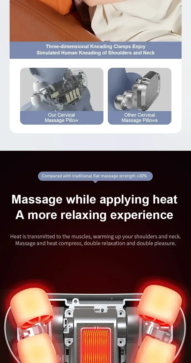 JAIYORL Trapezius Electric Massage Pillow Simples Market wireless neck and shoulder massager with heat for car and home