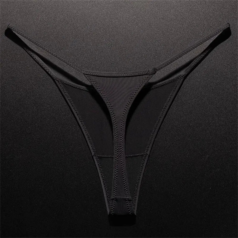 Simples Market black seamless thong underwear for women