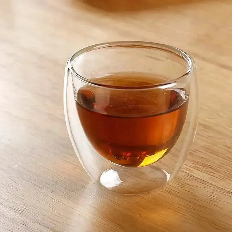 Double Wall Glass Kung Fu Tea Cup Set 80ml 150ml High Borosilicate Transparent Drinkware For Tea Coffee Milk Water