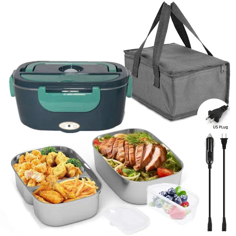 Homefish 1.8L Electric Lunch Box 75W Fast Heating Car And AC Heating Travel Office Home Use Gift With Insulated Handbag