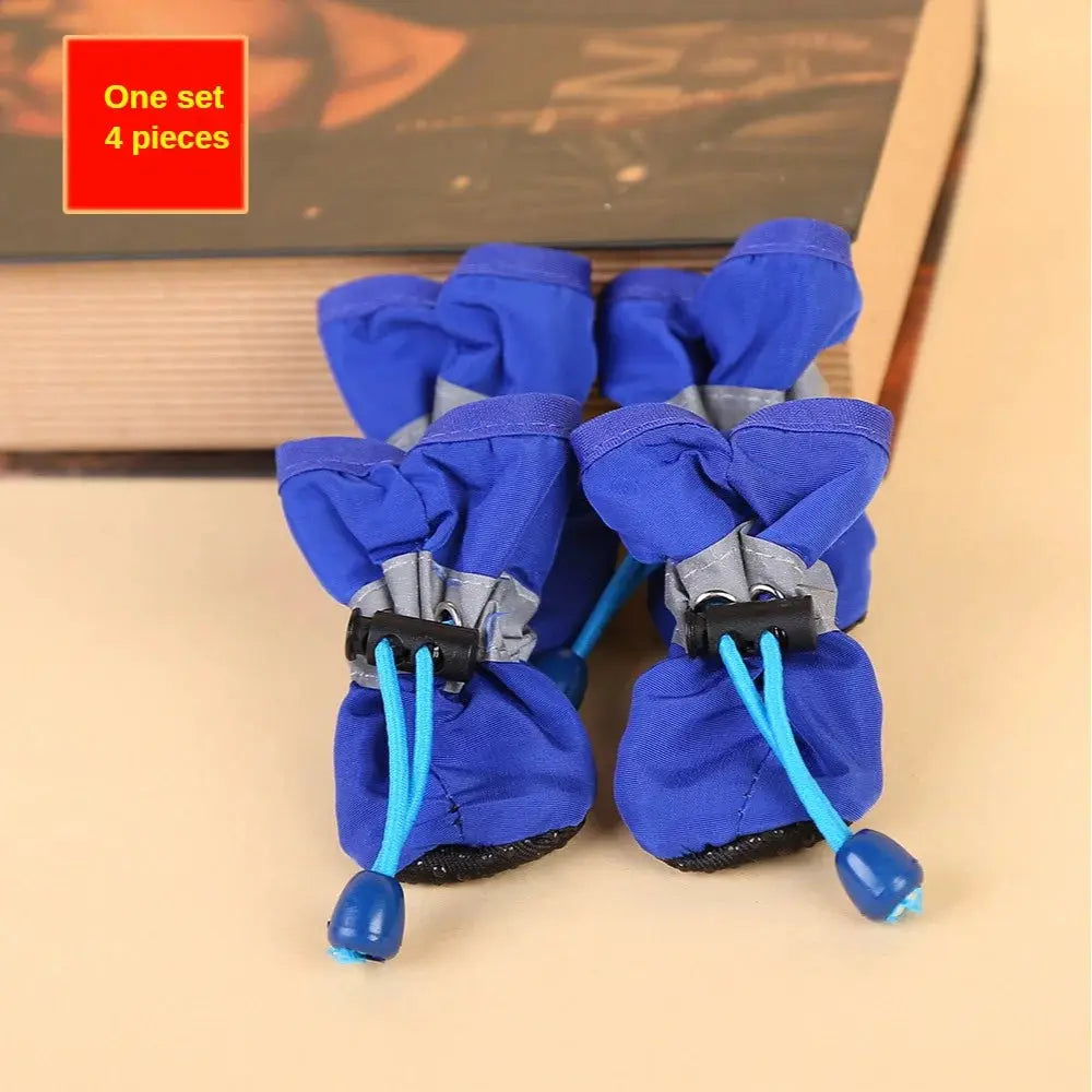 4 Pack Water Resistant Dog Shoes For Small Dogs Outdoor Rain Boots Protect Paws Keep Dry
