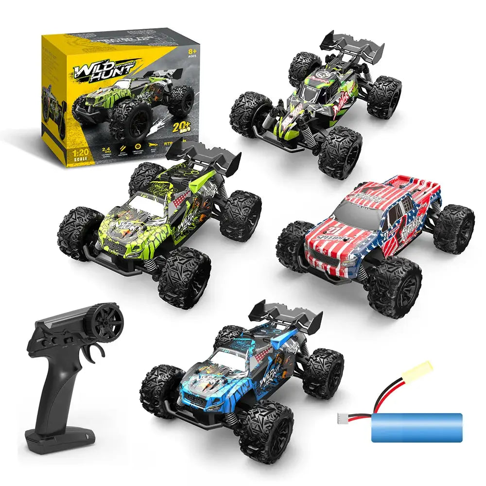 1 To 20 Scale Off Road RC Car With 2.4 GHz Radio Remote RTR High Speed Climbing Monster Truck For Children