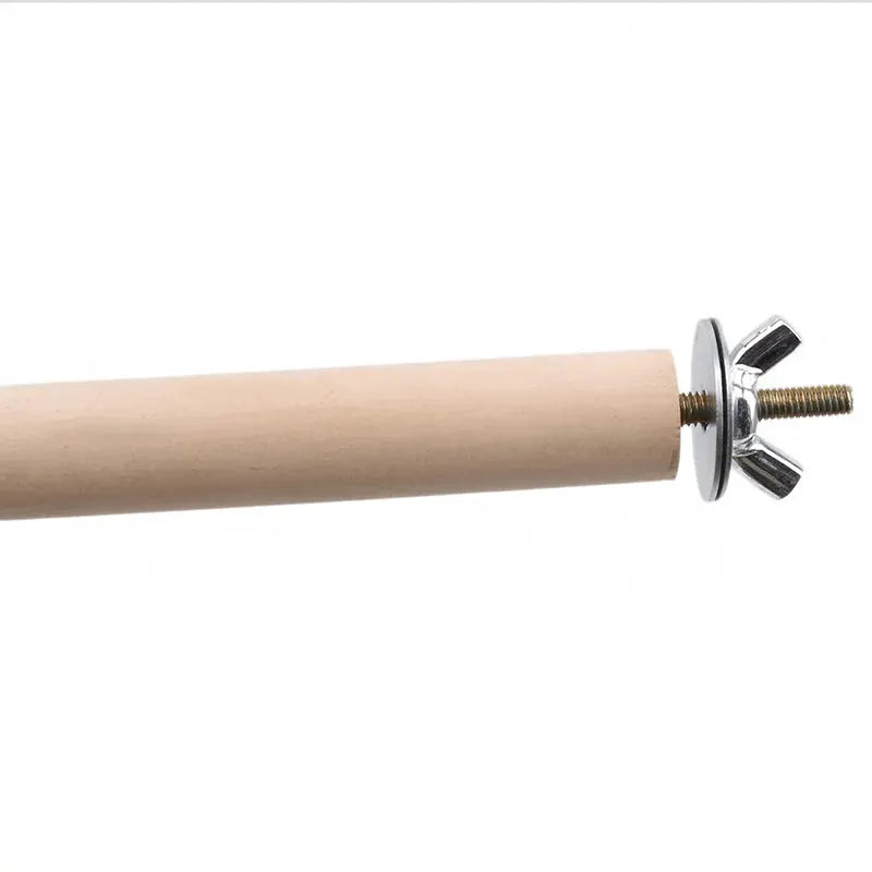 Parrot wood hanging perch rod with metal bolt hardware Simples Market
