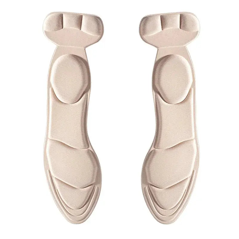 Memory foam insoles for women's high heels, beige pair, anti-slip and breathable, Simples Market