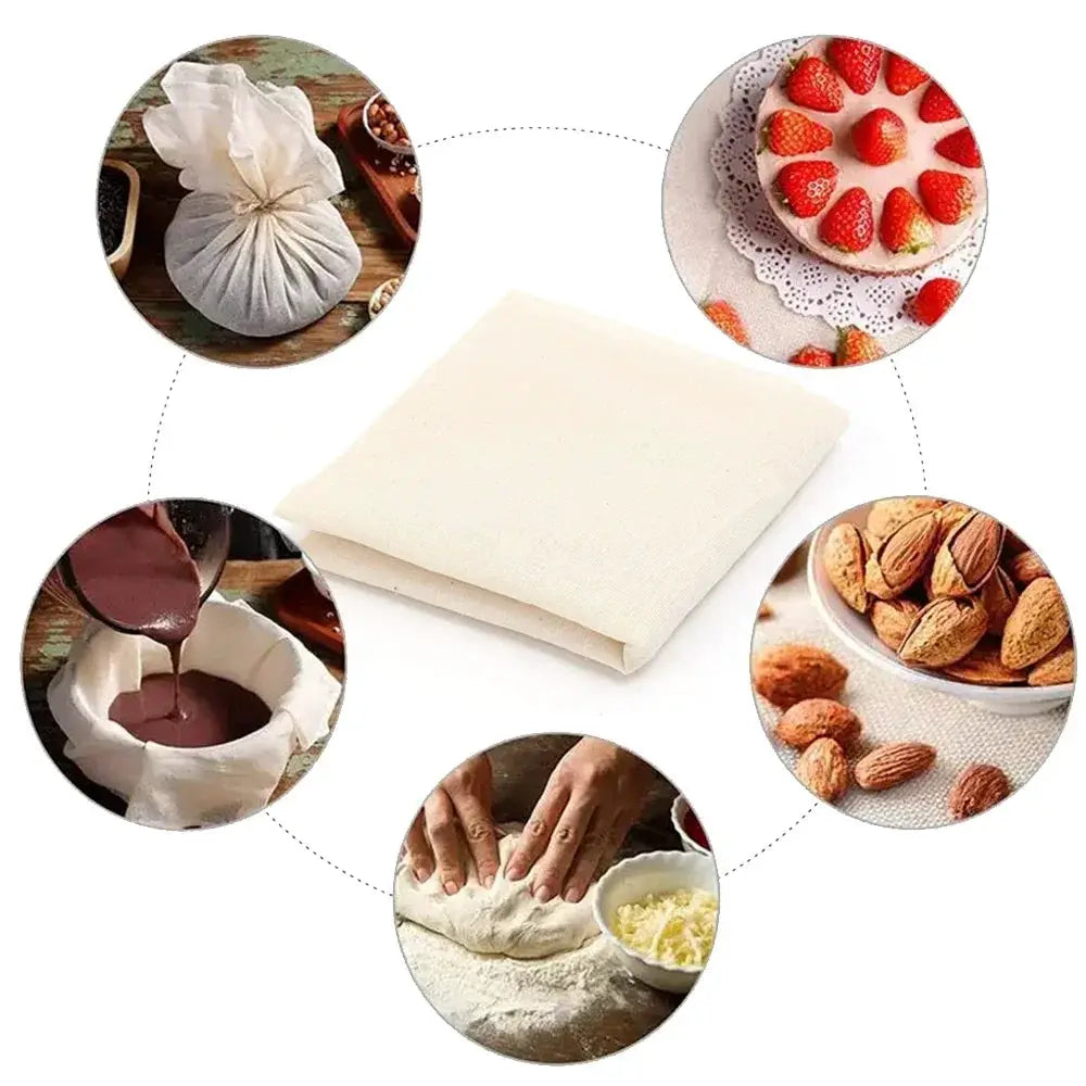 Reusable Nut Milk Bag Made From Unbleached Cotton Cheesecloth For Cheese Yogurt Tofu Filtration And Fine Mesh Straining