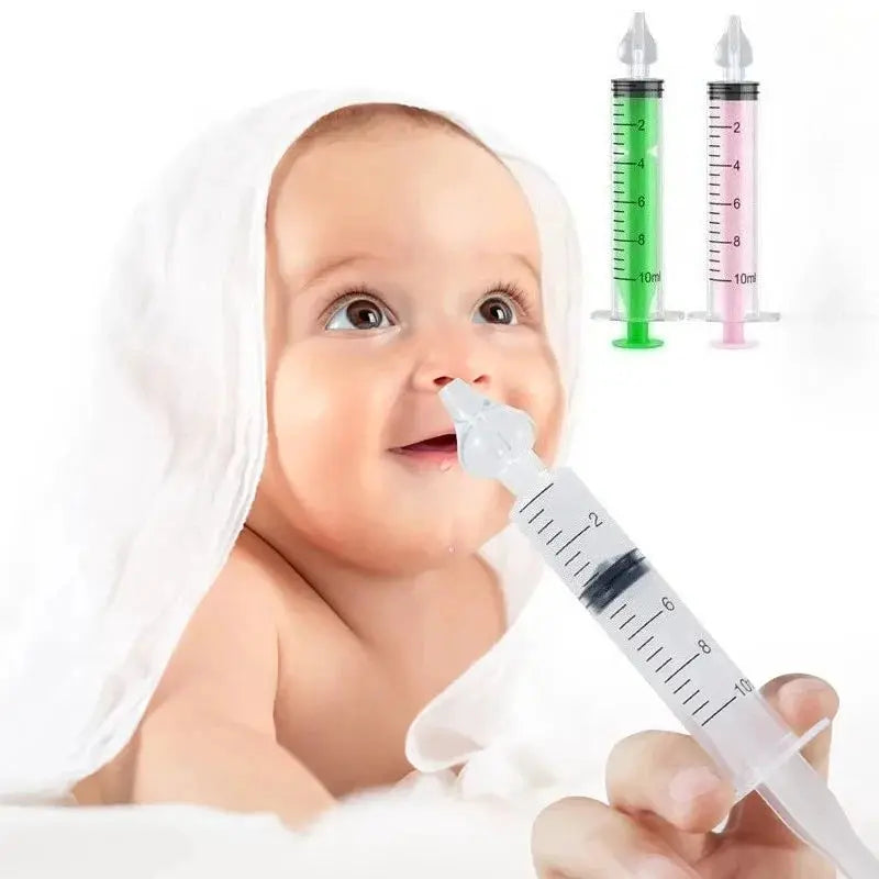 Dual Capacity 10Ml 20Ml Baby Nasal Aspirator Syringe Nose Cleaner Rhinitis Nasal Washer Irrigator Needle For Children
