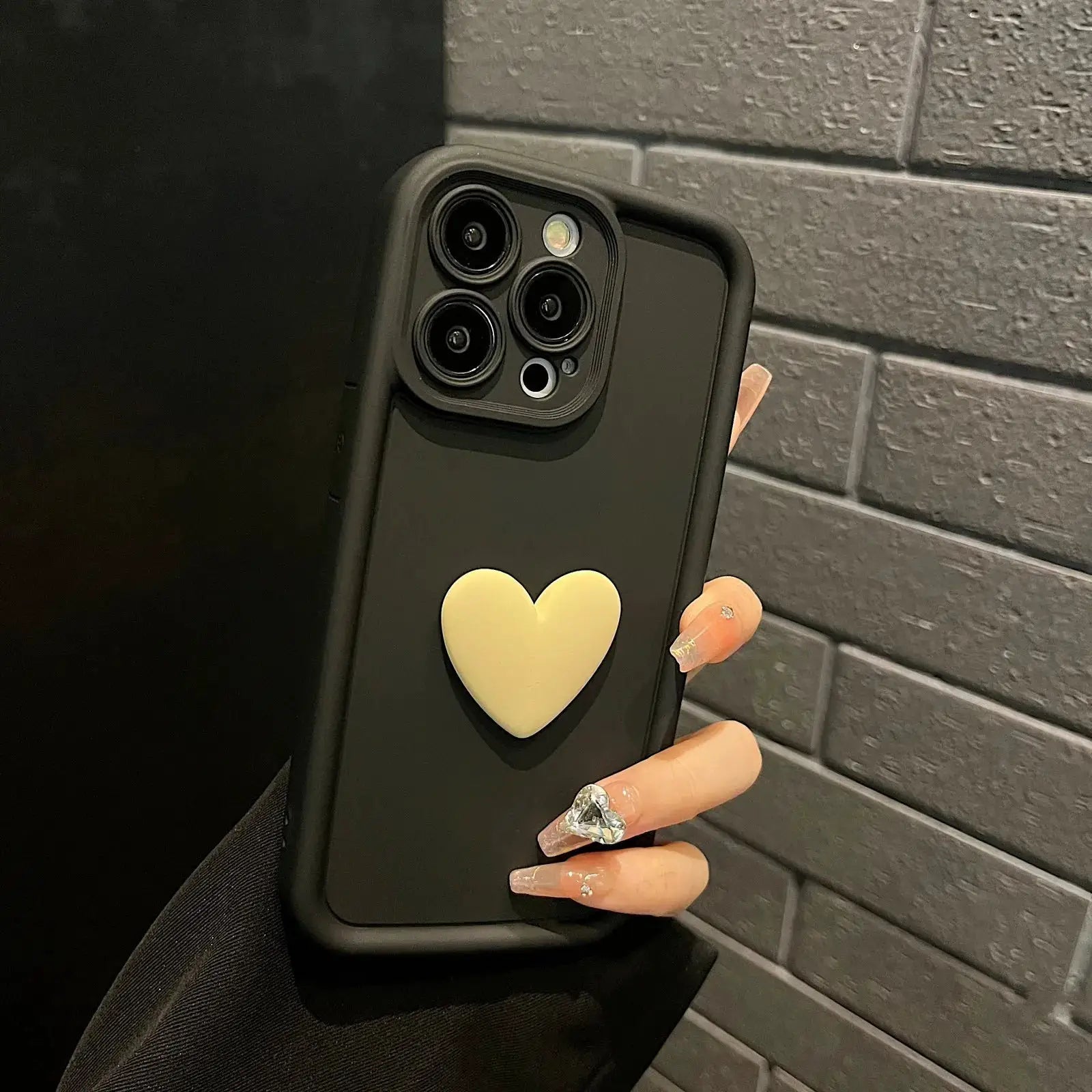 LuxCase 3D Love Heart Silicone Phone Case For iPhone 11 Through 17 Shockproof Candy Color Protection