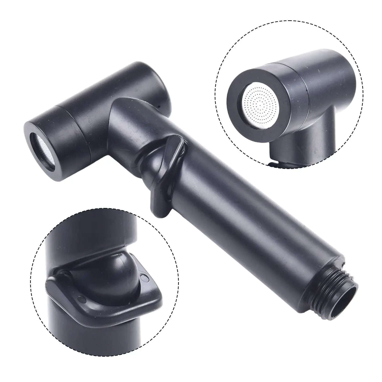 Simples Market 1-Piece ABS black handheld bidet spray shower head with hose connector
