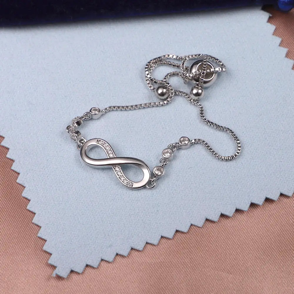 925 Sterling Silver Lucky Symbol Zircon Bracelet For Women Romantic Valentines Day Jewelry Gift Luxury