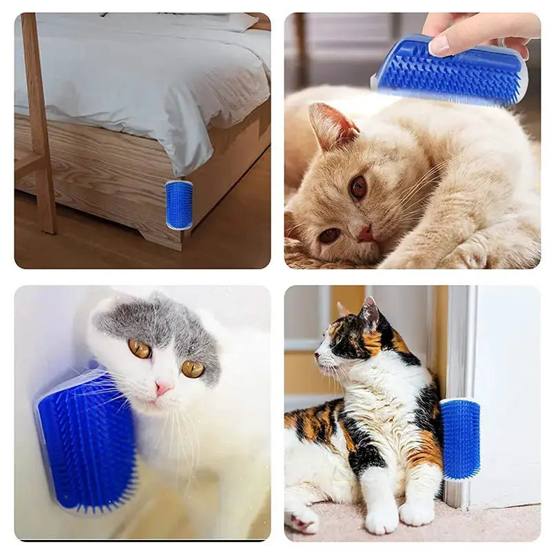 Massage Pet Cat Brush Corner Scraper Hair Removal Comb for Kitten Cat Removable Scratcher Clean Beauty Grooming Tool