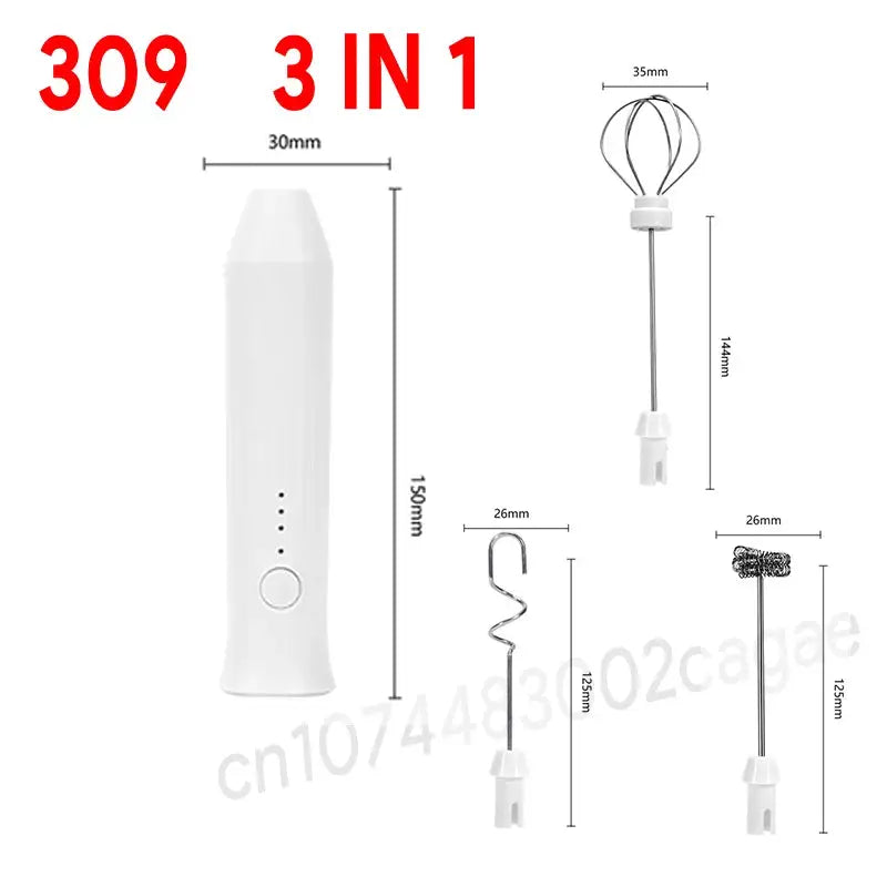 Upgraded Rechargeable Electric Coffee Frother Milk Whisk Mini Blender Handheld With Speeds For Espresso Cappuccinos
