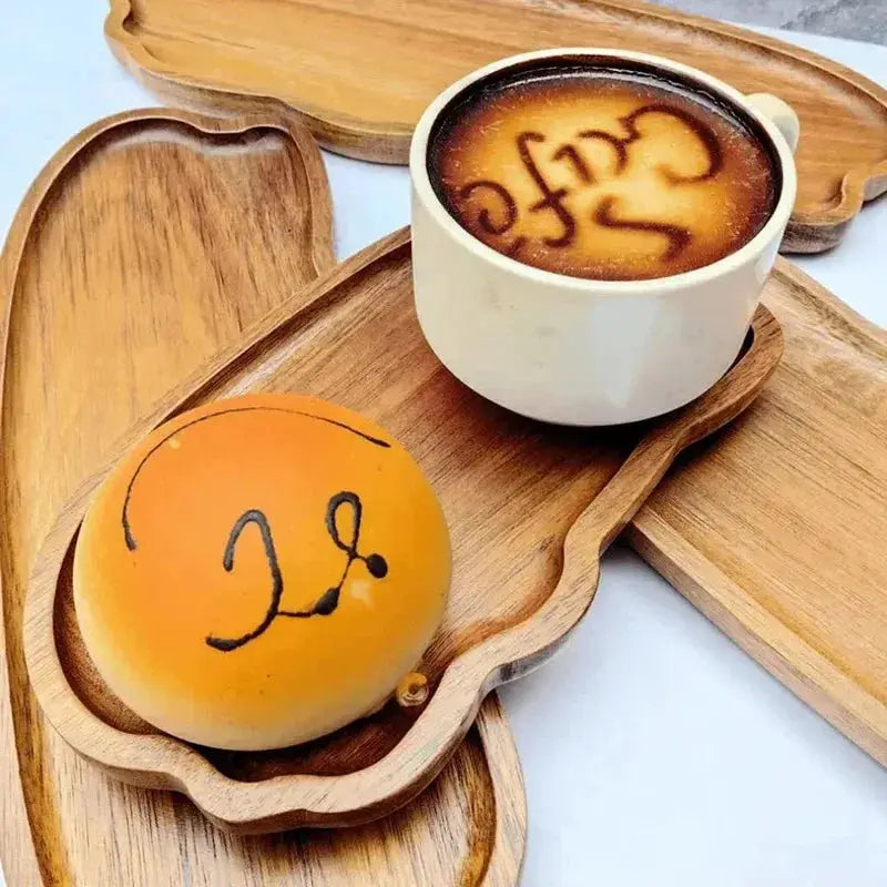 Japanese Style Wooden Serving Tray For Coffee Tea Desserts Snacks