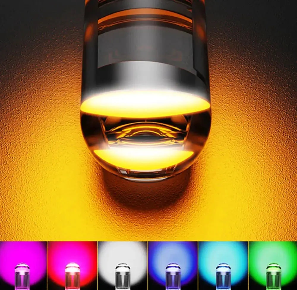 T10 W5W LED Car Bulbs Canbus COB 6000K White Blue Red Reading Dome Lamp Marker License Plate 12V 168 194 192