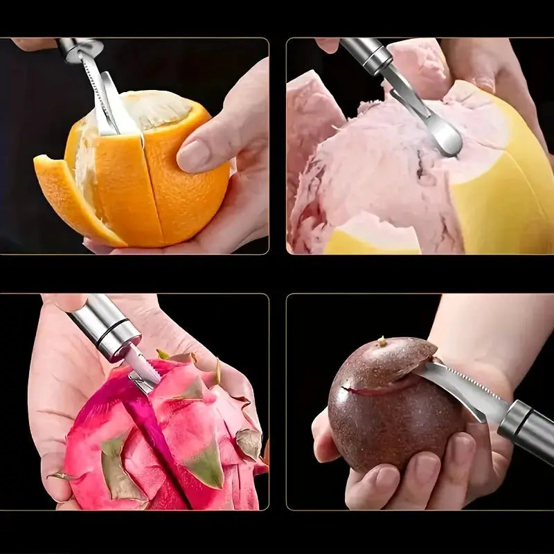Stainless Steel Citrus Peeler With Handle Orange Lemon Peeler Kitchen Gadget For Home And Restaurant
