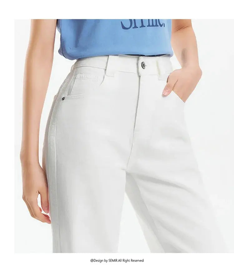 Semir Jeans Women Cool Feeling Wide Leg Floor Length Pants Summer 2025