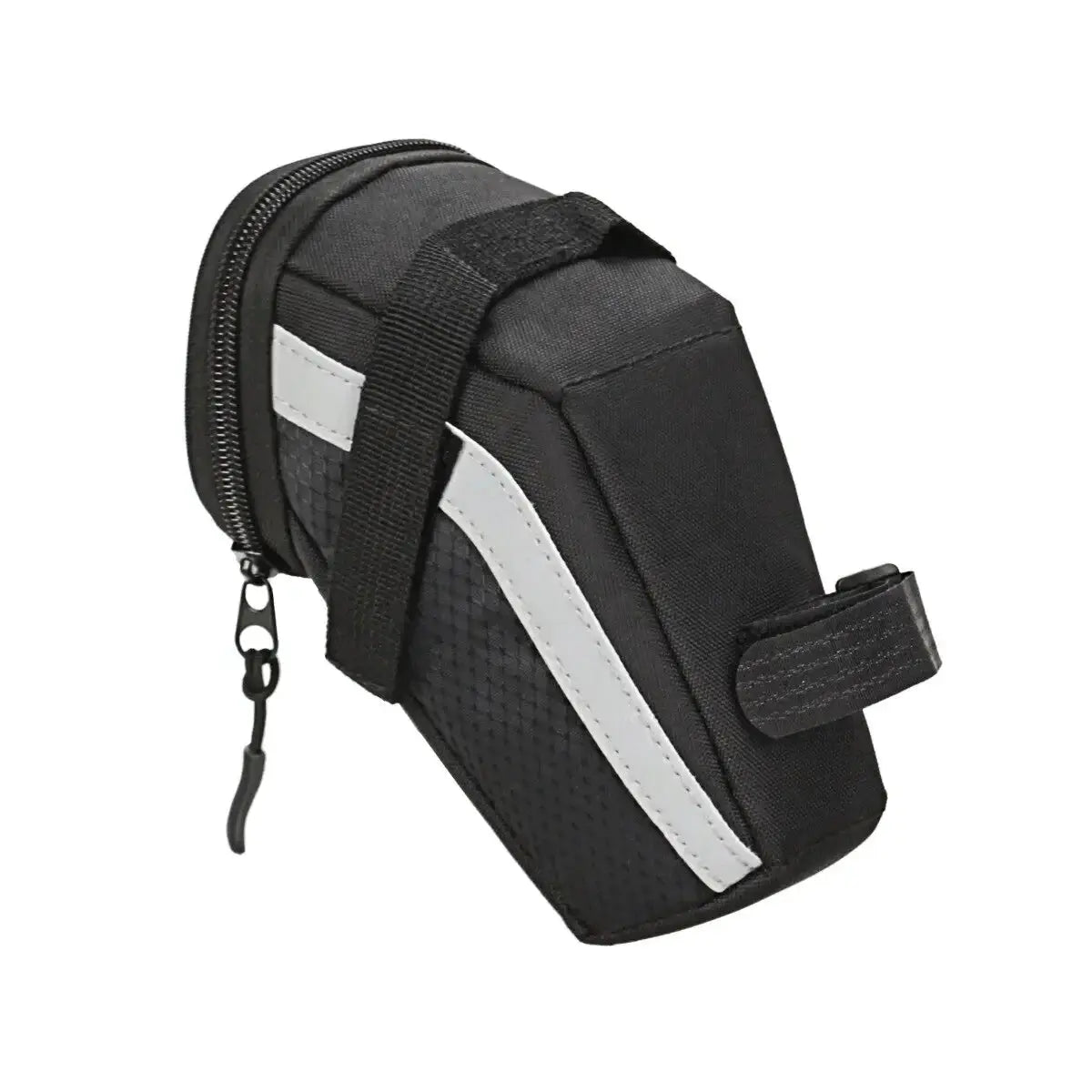 B SOUL cycling saddle bag with reflective features and sturdy zipper, perfect for bike storage.