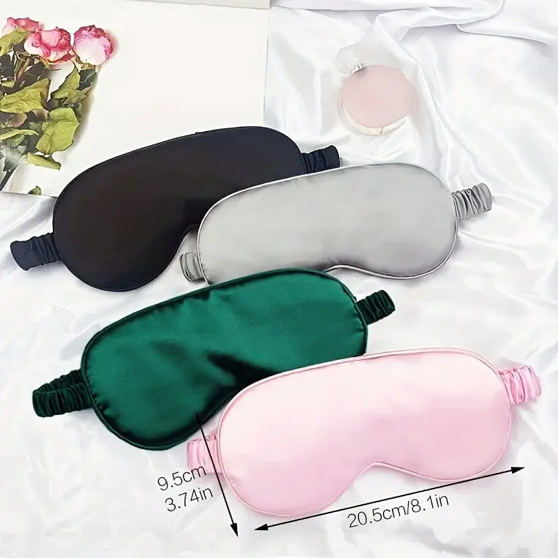 DreamSilk Double Sided Imitation Silk Sleep Eye Mask With Adjustable Strap For Blackout Travel And Naps