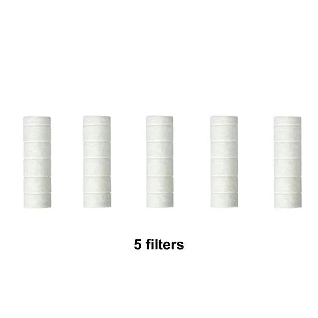 Simples Market shower filter cartridges, white cylindrical filters, set of 5