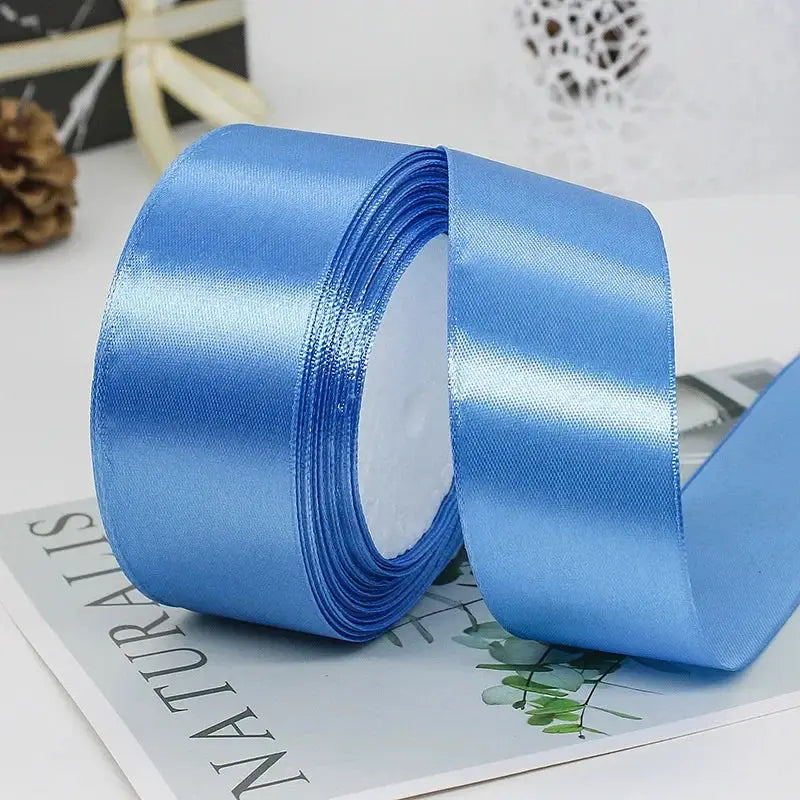 22 Meters Satin Ribbon Assorted Colors 6mm Wide 100 Percent Polyester Gift Wrap Craft Bow