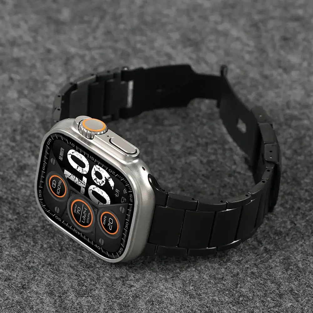 Titanium Business Men Strap for Apple Watch Ultra 2/1 49mm Series 10 9 8 7 6 Luxury Metal Band for iWatch 46mm 45mm 44mm Correa