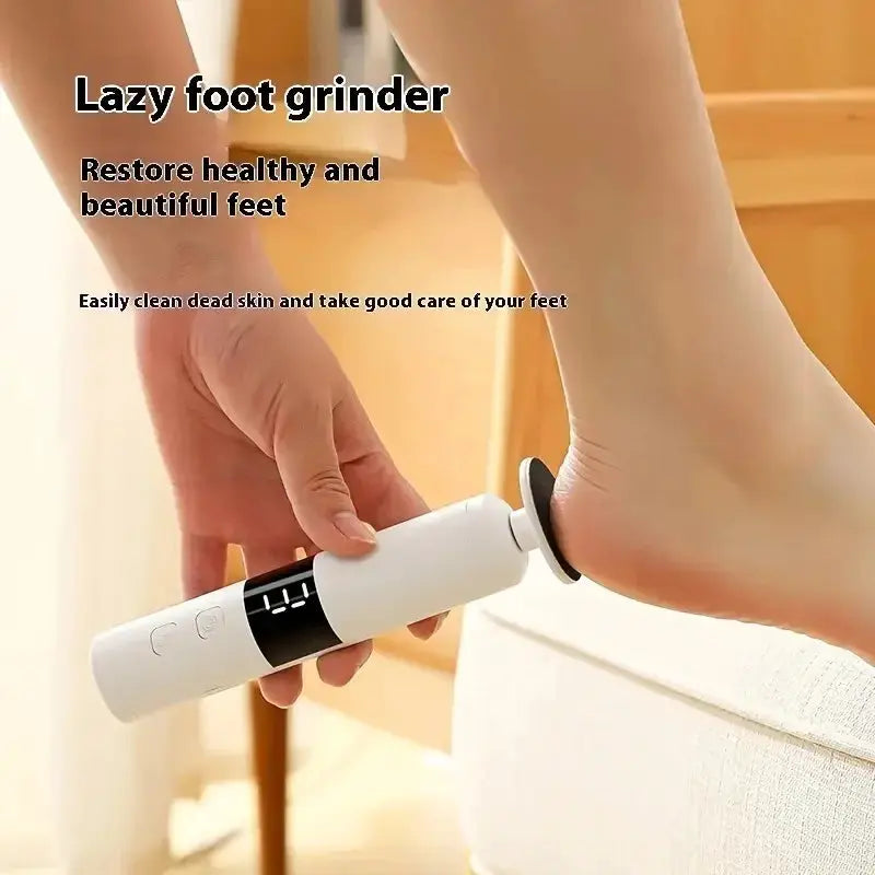USB charging foot grinder, white 2-in-1 foot and nail care device