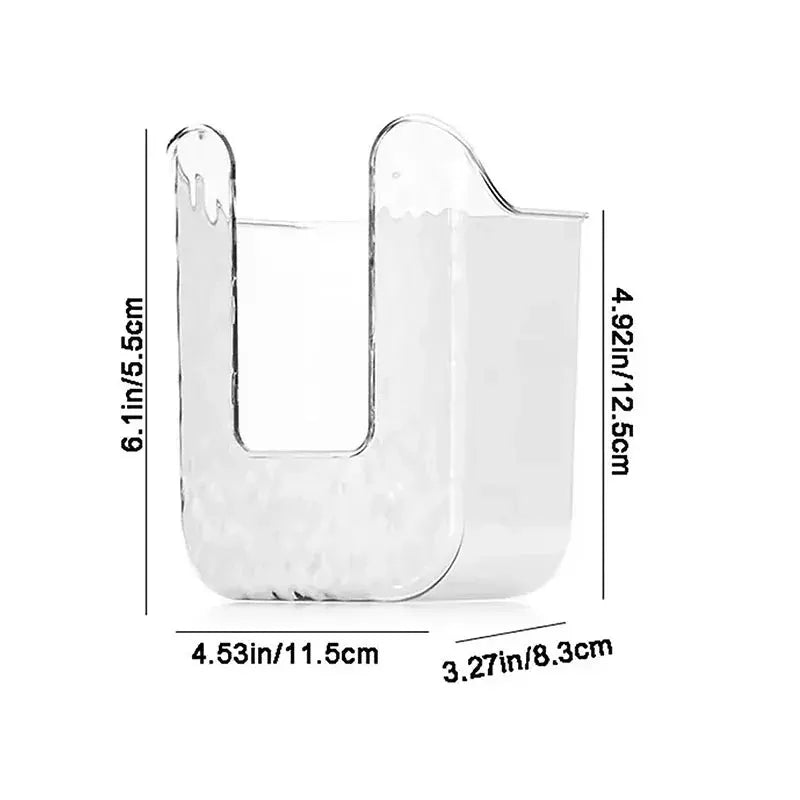 Tissue box holder, Simples Market, wall-mounted bathroom storage with large opening, non-perforated metallic finish