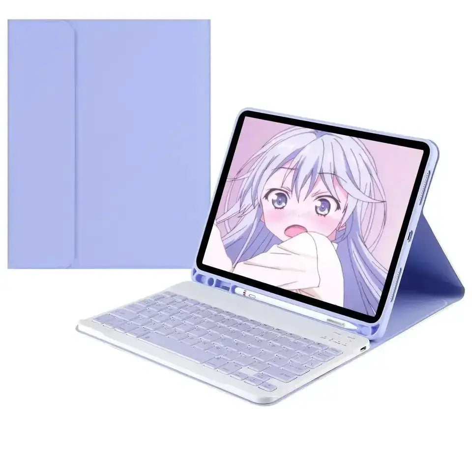 Candy Color Bluetooth Keyboard Case With Magnetic Leather Stand For iPad 10.2 Inch Gen 7 8 9 10 Pro Air Mini 5 6