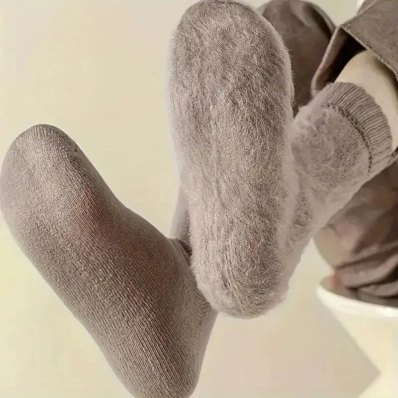 3 Pairs Womens Thermal Boot Socks Thick Winter Warm Cotton Socks Outdoor Comfort Pack