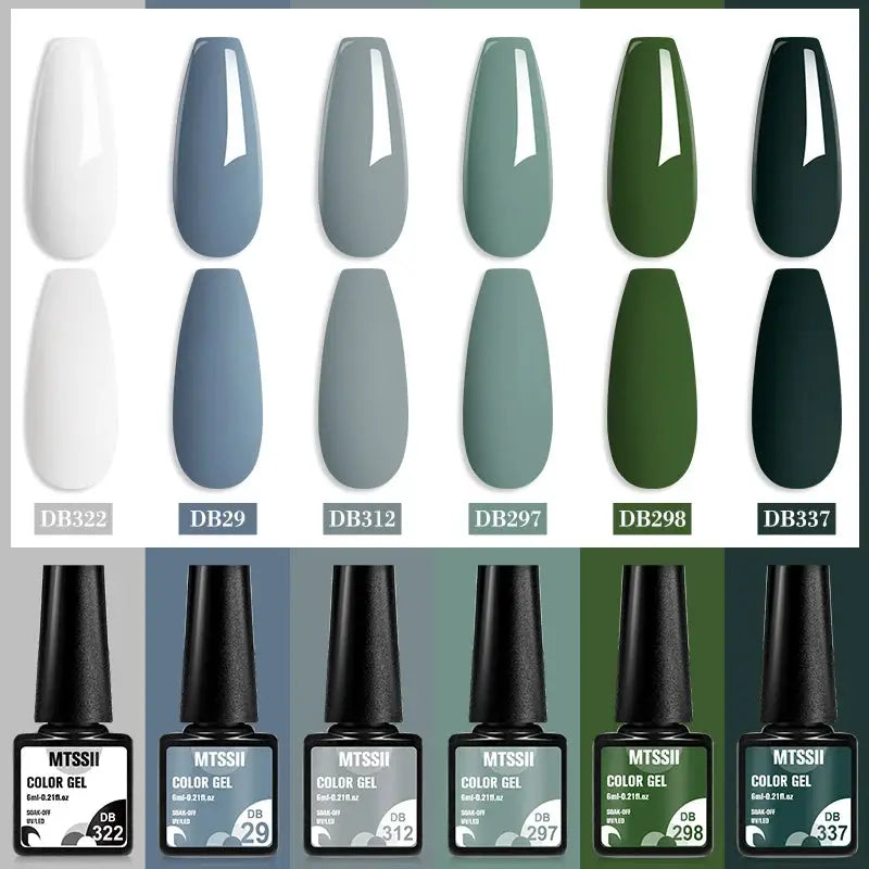 Simples Market gel nail polish set, 6-color MTSSII bottles shown