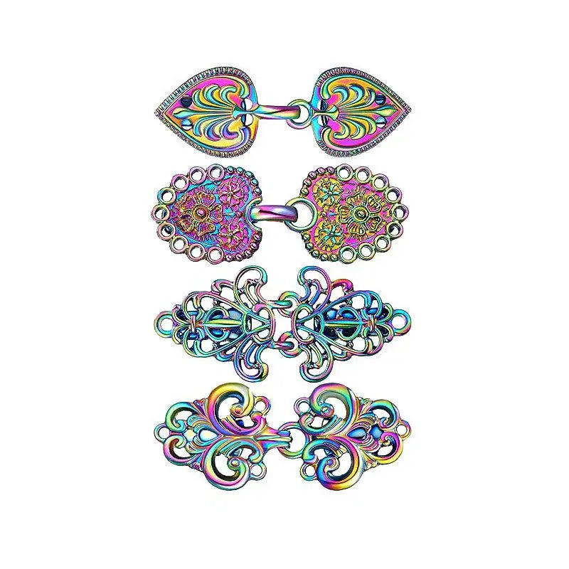 HeritageWeave Vintage Sweater Clips Durable Metal Cape Shawl Cardigan Fasteners For Dresses And Shirts