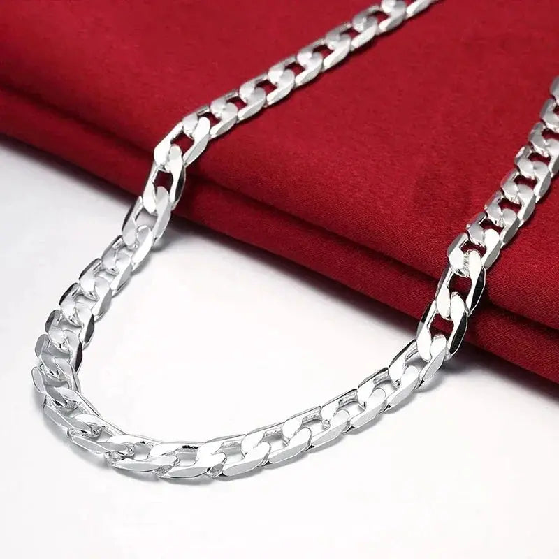 925 Sterling Silver Necklace For Men And Women 16 18 20 22 24 Inch 6mm Chain Luxury Jewelry Gift Wedding Christmas Gift