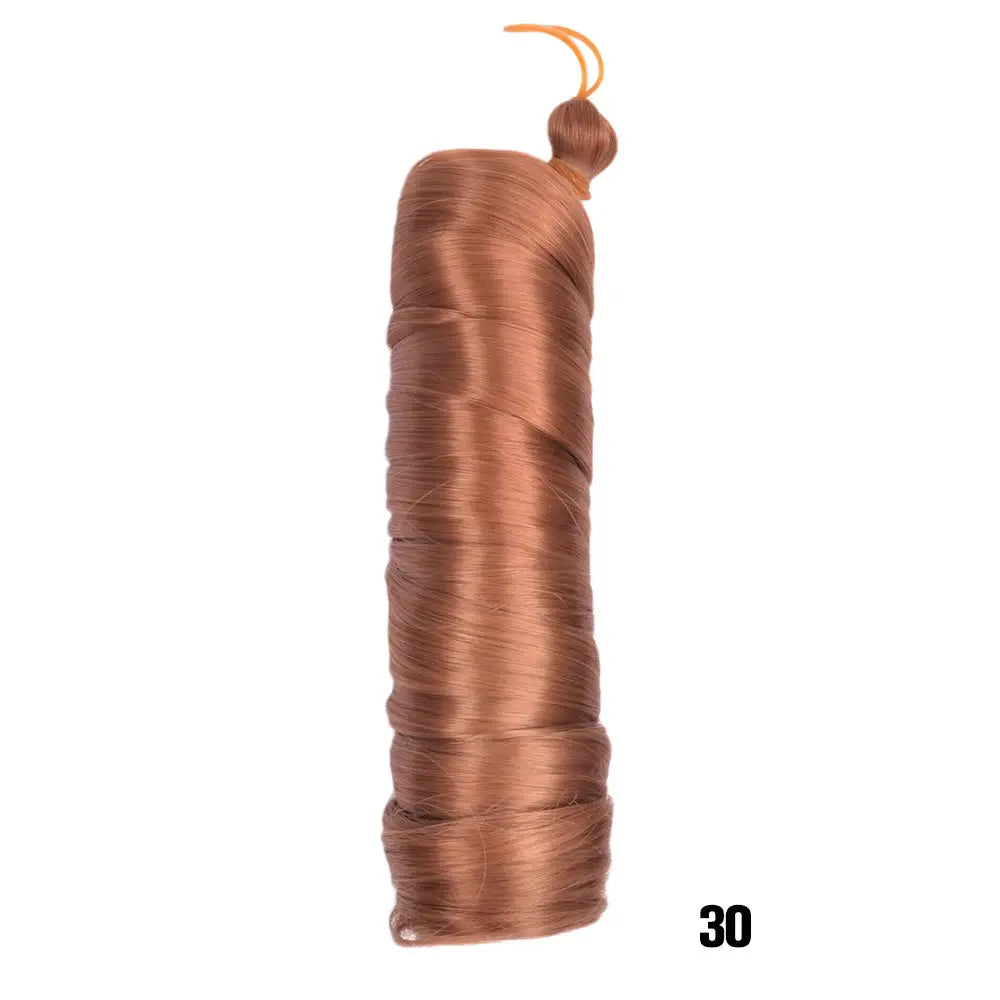 French Curls Braiding Hair, 24-inch copper-brown synthetic spiral braids by Simples Market