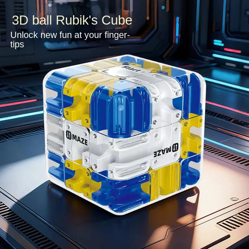 3D Maze Magic Cube Puzzle For Kids Fidget Toy Labyrinth Intelligence Cube For Logical Thinking And Stress Relief