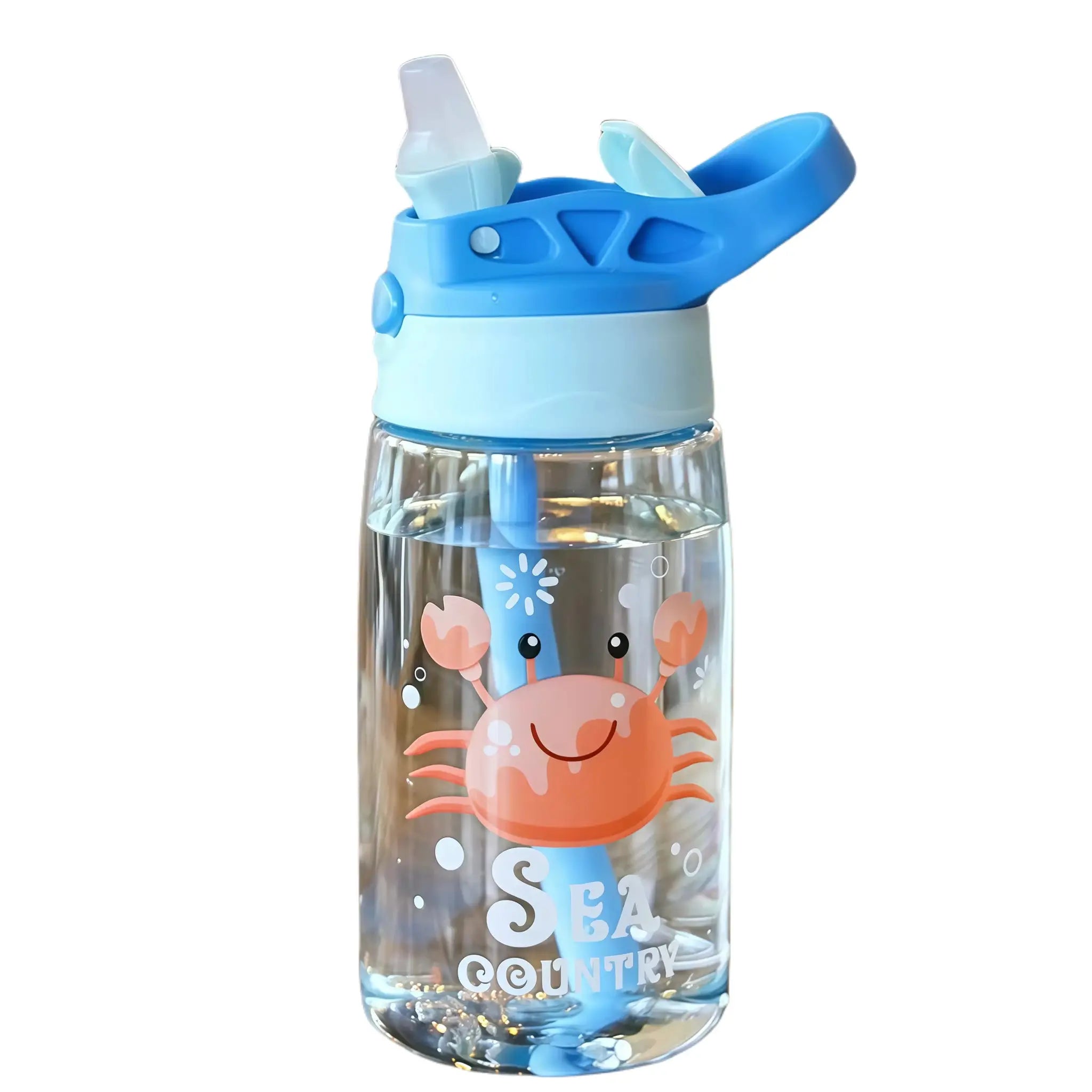 480ml Kids Sippy Cup Cartoon Baby Feeding Cup With Straws Leakproof Water Bottle Outdoor Portable Duckbill Straw Cups