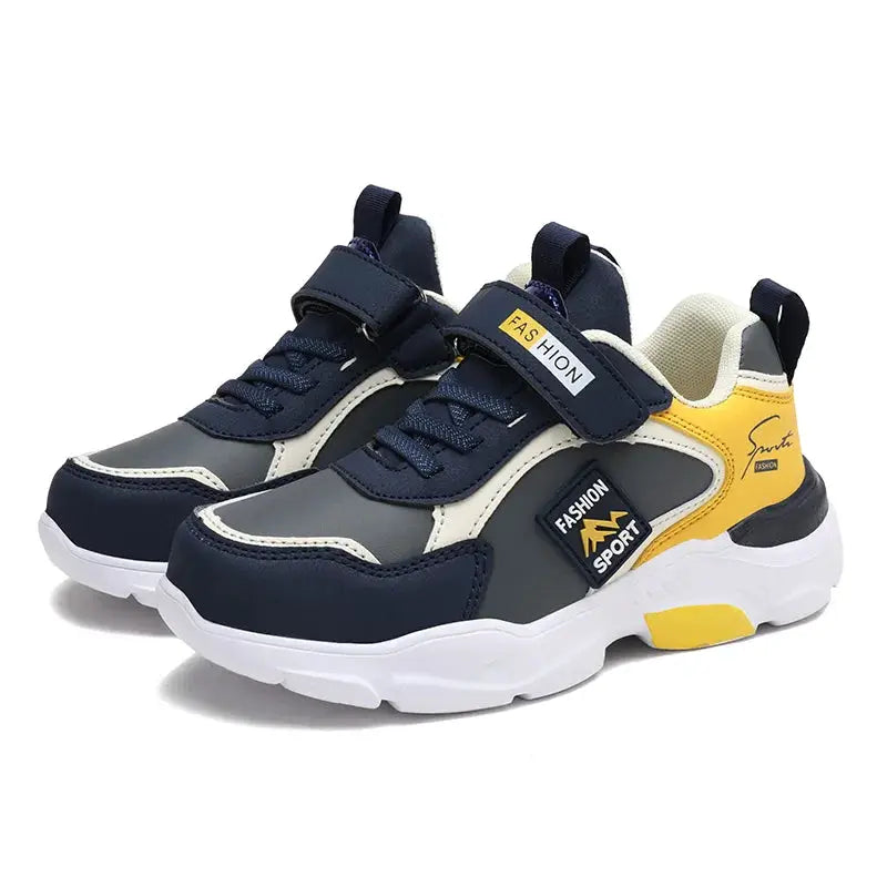 Autumn Winter Boys Sports Shoes Leather Upper Breathable Non Slip Versatile For Elementary School Students Ages 7 To 13