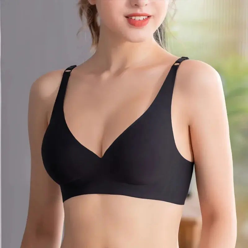 AuroraLuxe 2 Piece Seamless Wireless Push Up Bras Set With Soft Padding For All Day Comfort And Invisible Fit