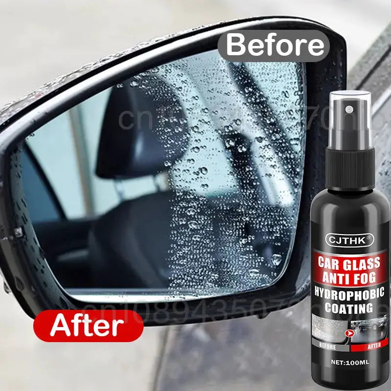 Car glass anti-fog hydrophobic coating spray by Simples Market; 100ml bottle.