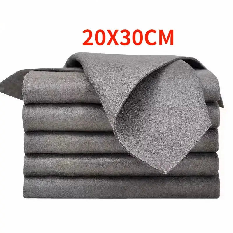 Simples Market 1/5 Magic Cleaning Cloth, microfiber glass cleaning towels, gray, 20x30 cm, reusable