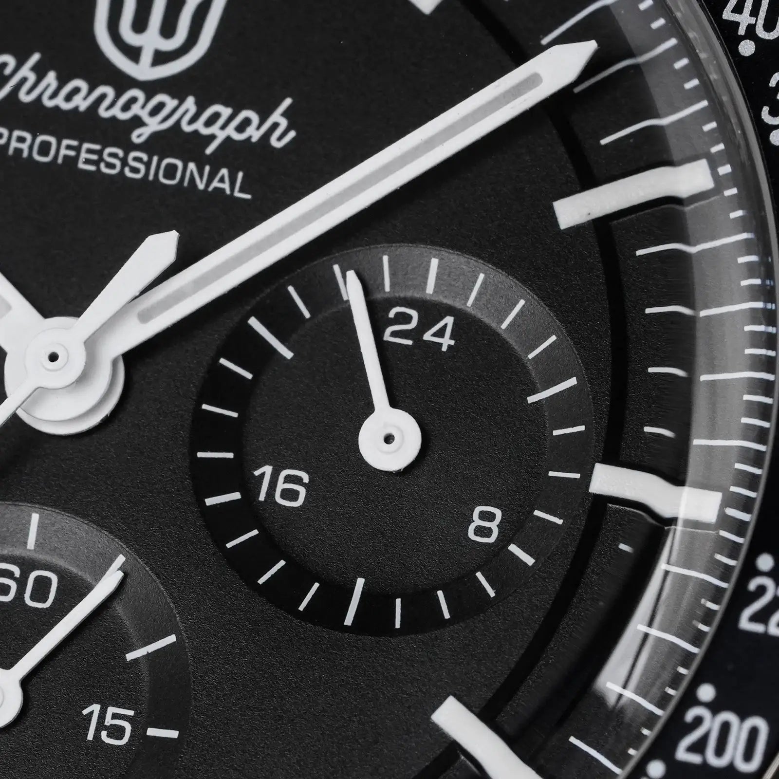 Watchdives WD1863 39mm quartz chronograph watch with bubble sapphire crystal and luminous hands