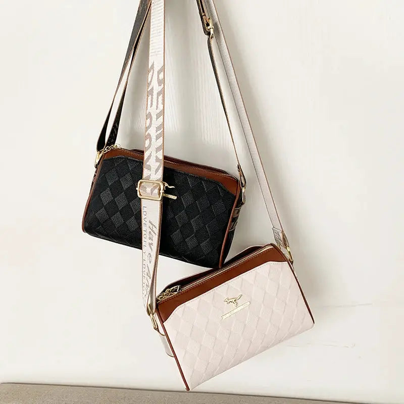 Famous Designer Womens Messenger Bag Crossbody In Luxury PU Leather With Durable Checkered Design