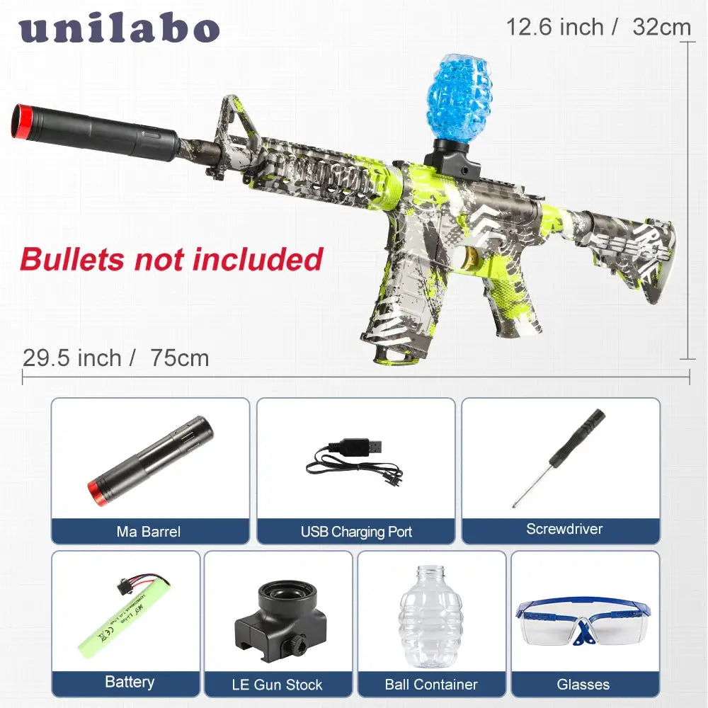 M416 Electric Blaster Gun Set High Precision Shooting Toy For Outdoor Play And Birthday Gift Ages 14 And Up