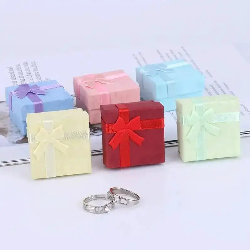 12 Pack Paper Jewelry Boxes Multi Color Gift Packaging For Earrings And Rings 4 By 4 By 3 Cm Wholesale