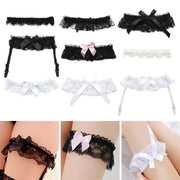 LaceLux Garter Belt Leg Ring With Elegant Elastic Polyester Lace Bowknot For Wedding And Cosplay