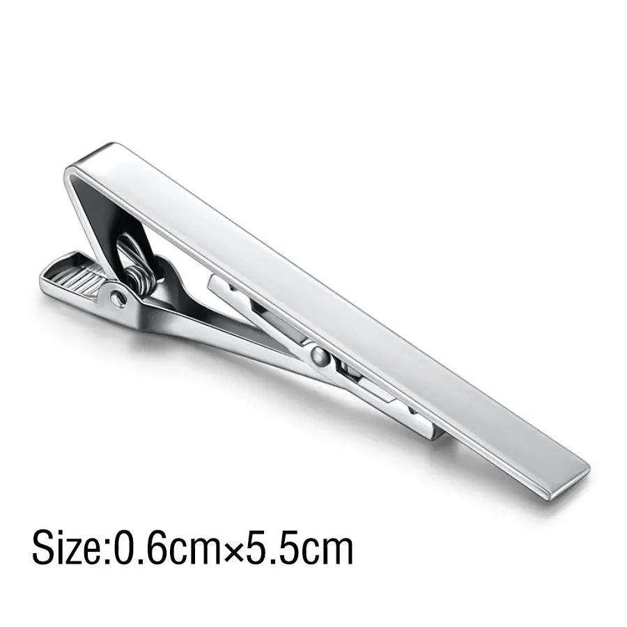 NobleMan Metal Tone Tie Clip Simple Bar Clasp Keeps Neckties Neat and Stylish for Men