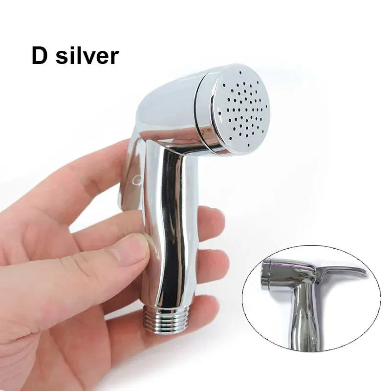 Simples Market handheld ABS chrome silver bidet spray nozzle with hose