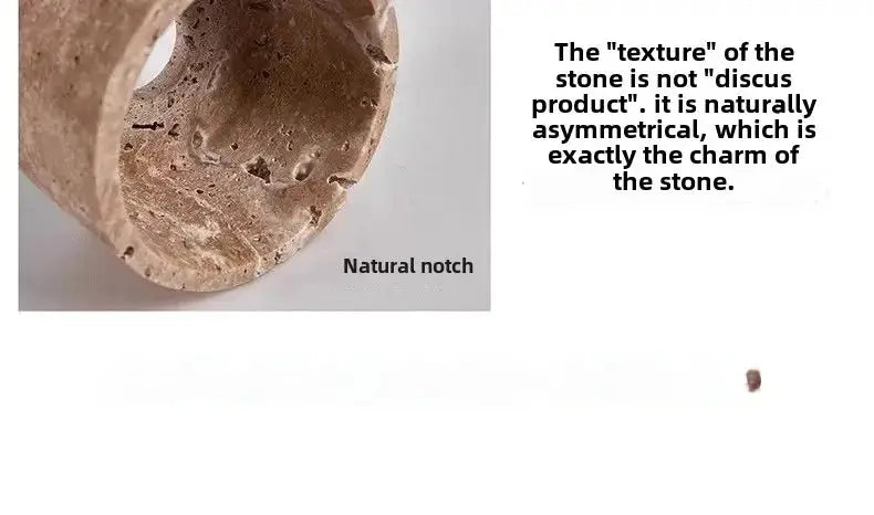 Natural stone wall lamp sconce with rough beige texture and natural notch