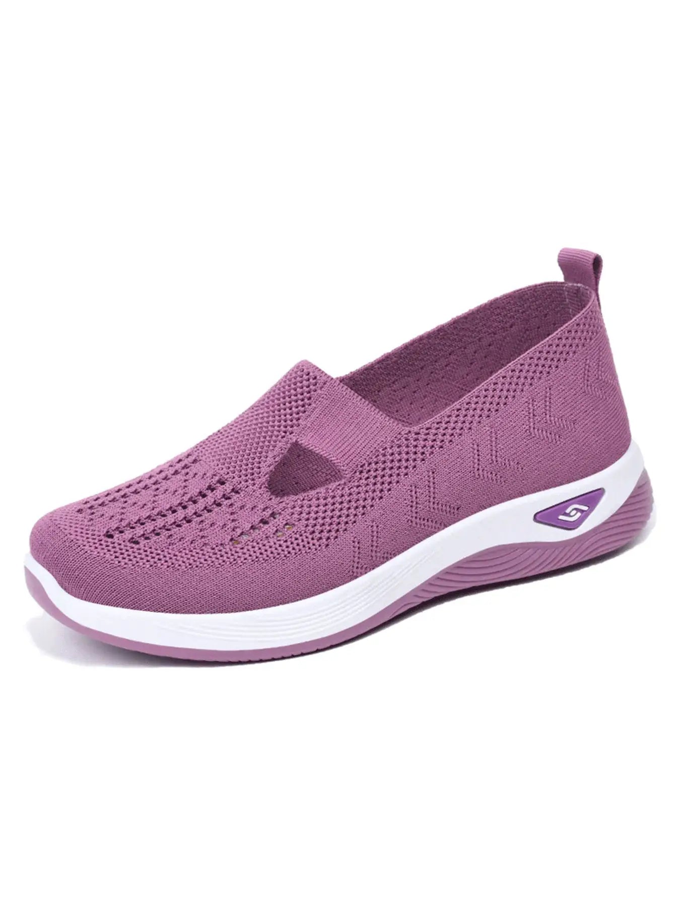 AeroStride Women Breathable Knit Sneakers Slip On Lightweight Air Mesh Upper Casual Comfort For Summer Everyday Wear