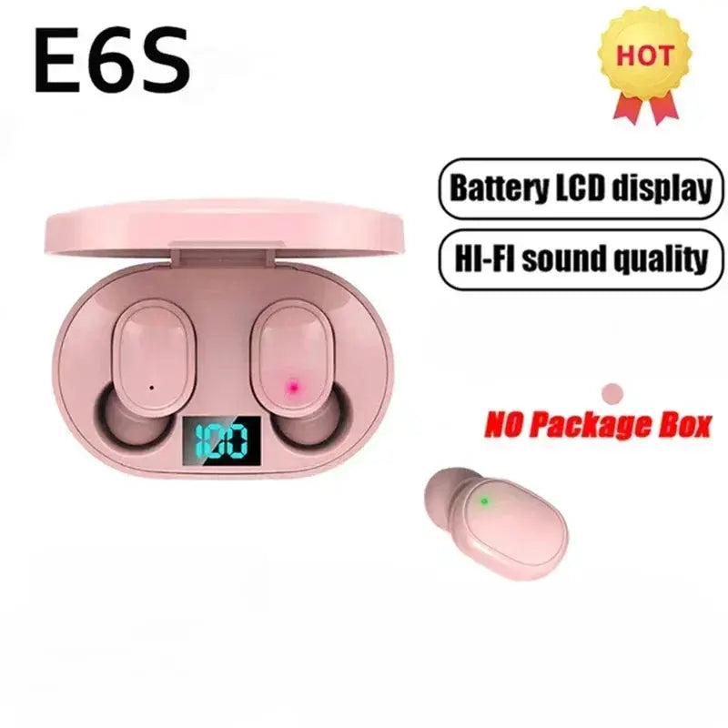 E6S Wireless Bluetooth Earphones TWS Earbuds With Active Noise Cancellation And 24 Hour Battery Life